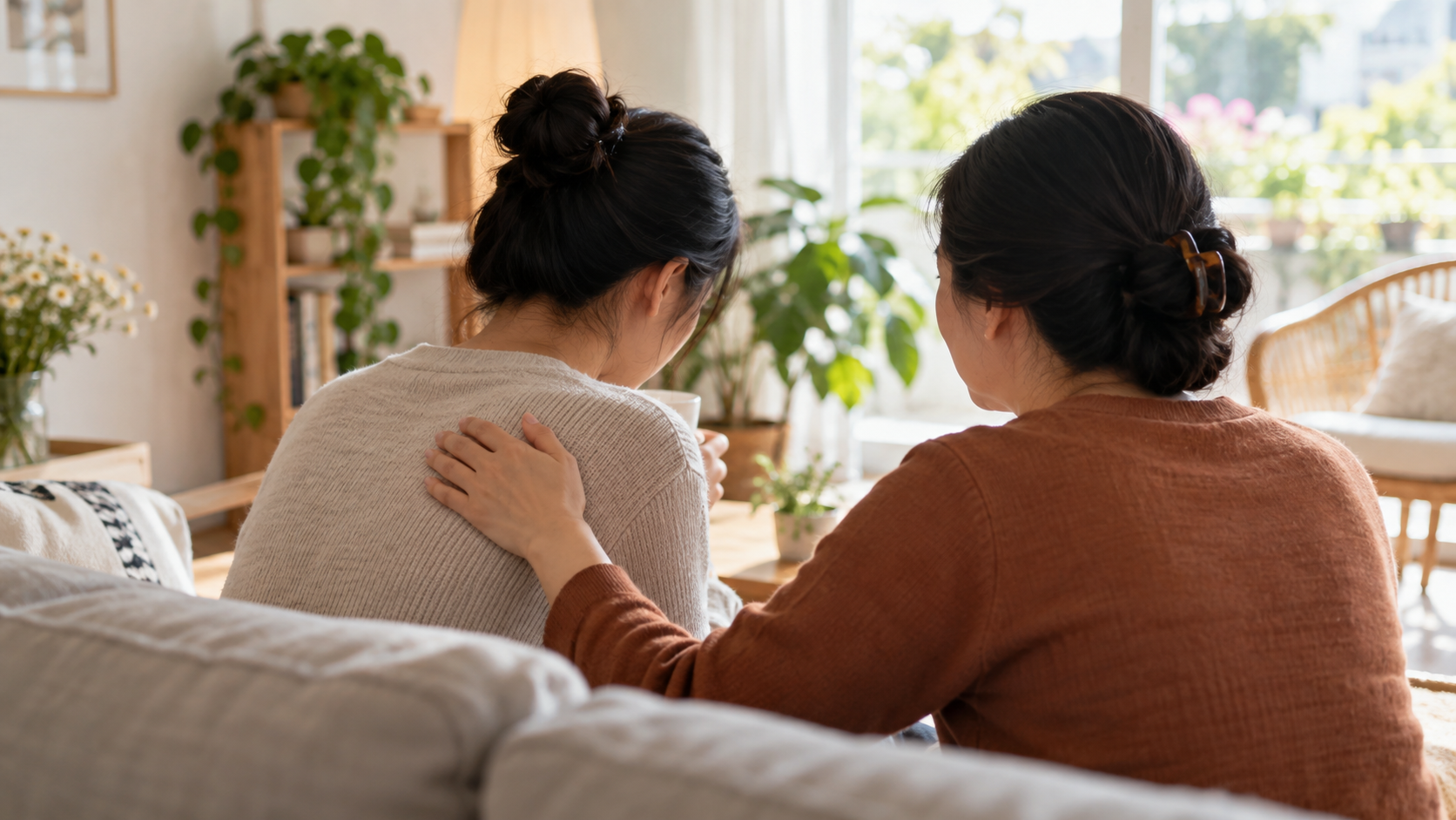 Sự hiện diện bình tĩnh của người thân có thể là điểm tựa